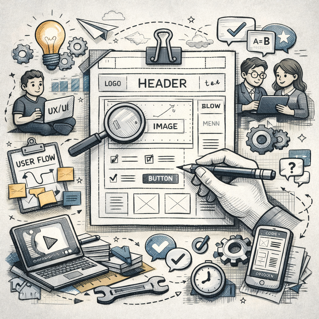 A Wireframe diagram
